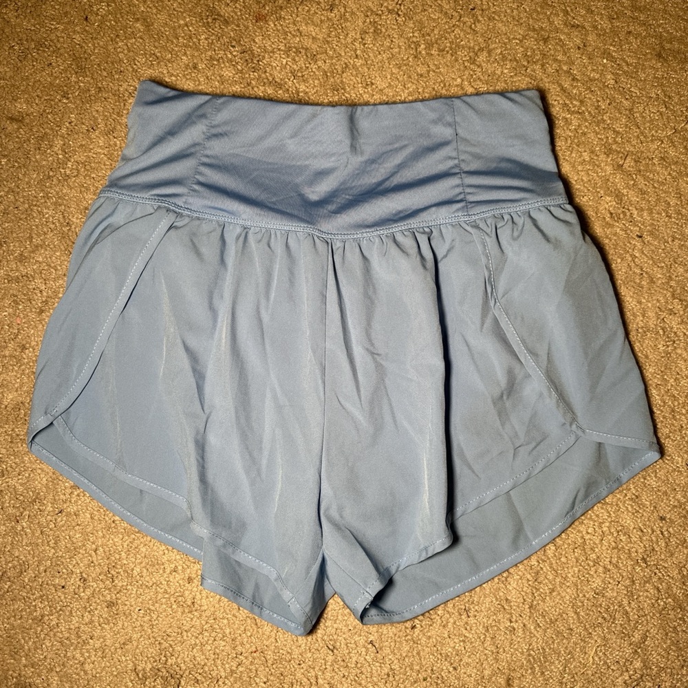 Love Tree Blue Athletic Shorts with Wide Waistband